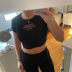 Playboy black crop top